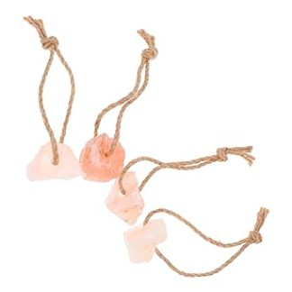 4pcs Pink Mineral Salt Lick Blocks for Horses, Cattle, Deer and Goats – Natural Mineral Salt Blocks 30-50g Each for Livestock Nutrition and Boredom Relief