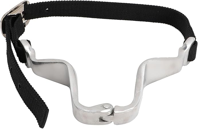 Equestrian Horse Throat Clamp, Equine Throat Strap Clip for Correcting Swallowing Air Bad Habits, Aluminum Polyester Horse Training Equipment with Comfortable Fit for All Horse Bre