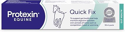 Protexin Equine Quick Fix for Horses & Ponies – Rapid Digestive Support Paste with Probiotics – Helps Settle Digestive Disturbances & Support Gut Flora – Peppermint Flavour – 30ml Syringe