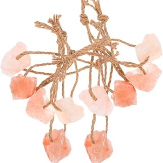 10pcs Pink Mineral Salt Lick Blocks with Pre-drilled for Hanging Natural Chew for Horses Goats Deer Rabbits and Livestock Outdoor Nutrition Support