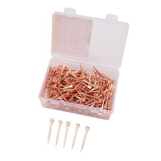 250Pcs Copper Horseshoe Nails, Plated Rustproof Equestrian High Tensile Hufngel für Pferde Riding Equipment Pet Supplies 51mm E5 Finish GTH Horse Shoe for (45mm E3)