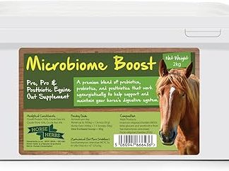 Microbiome Boost 2kg | Prebiotic, Probiotic and Postbiotic Supplement for Horses & Ponies, Gut Balancer, Supporting Equine Digestive Health, Immune Support