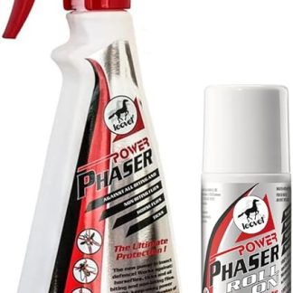 Leovet Power Phaser Horse Fly Spray 500ml and Leovet Power Phaser Roll On Pony/Horse Fly Repellent 75ml | Pack of 2