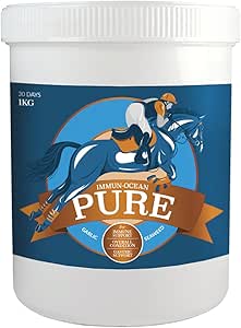 Pure 1KG Natural Premium Horse Supplement - Seaweed & Garlic + Balanced Vitamins/Minerals = Immune Boost & Improved Condition