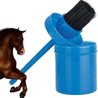Hoof Oil Bottle with Brush, Moisturising Horse Hoof Oil Brush, Oil Bottle with Bucket, Horse Care Accessories, Horse Training, Racetrack, Horse Breeding