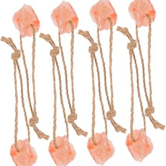 GALPADA 8pcs Pink Salt Lick Blocks for Deer Horses Cattle Sheep and Livestock Weatherproof Mineral Chew Treats for Outdoor Farm Use Supports Animal Vitality and