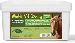 Multi Vit Daily 6kg | 100% Natural Vitamin & Mineral Supplement for Horses & Ponies, 12 vitamins, Six Trace Elements, and Four Major Minerals, Equine Feed Supplement