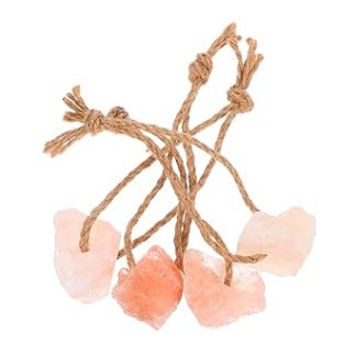 Toyvian 4pcs Pink Salt Lick Block for Horses Deer Cattle and Sheep Essential Minerals Suitable for Backyard Animal Feeding