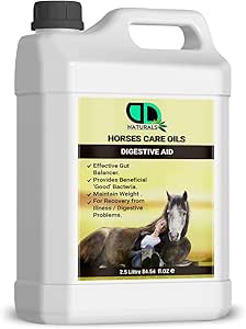 Horse Digestive Aid Care Oil | Effective Gut Balancer & Maintain Weight, Reduced Risk of Ulcers, Recovery From Illness Digestive Problems, Support during Diet (2.5 Litter)