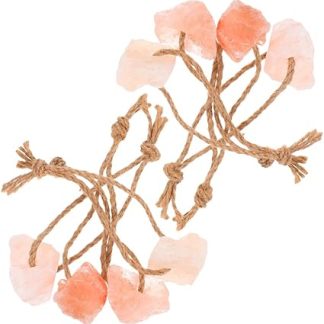 ibasenice 8pcs Pink Salt Lick Blocks for Horses Sheep Cattle Deer Natural Mineral Chew Treats Outdoor Livestock Nutrition Enhancer