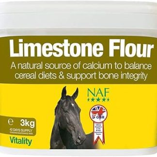 NAF Limestone Flour 3kg – Natural Calcium Supplement for Horses – Supports Bone Strength, Growth & Skeletal Development – Ideal for Pregnant Mares & Youngstock