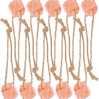 BESPORTBLE 10pcs Natural Hanging Salt Block Animal Lick Salt for Horse Deer Cattle Livestock Supplies Chew Toys Mineral Lick