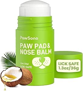 Lick-Safe Dog Paw & Nose Balm Stick with Coconut Oil | All-Natural Moisturizer & Soother for Dry, Cracked Snout & Pads | Nose Butter for Frenchies | Cream & Wax for Horse Hoof