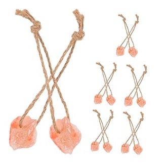 Gatuida 12pcs Pink Salt Lick Bricks for Livestock Mineral Salt Blocks for Horse Sheep Deer Chew Toys for Farm Use