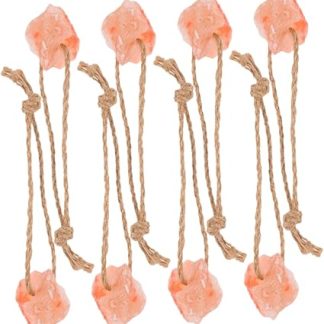 Toyvian 8pcs Horse Rock Salt Lick Pink Salt Lick Block Sheep Cattle Deer and Livestock Natural Mineral Rock Chew Treat Toy for Outdoor Use