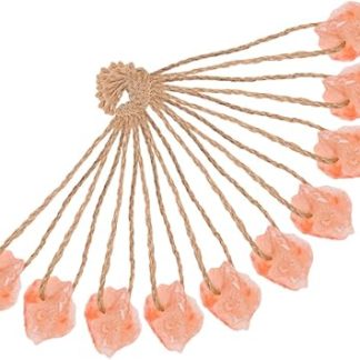 10pcs Pink Salt Lick Blocks with Rope Natural Mineral Salt Chew for Horses Cattle Deer and Livestock for Animal Health and Nutrition