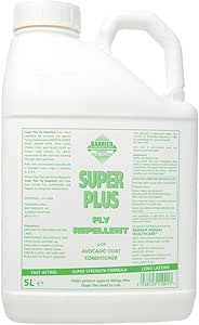 Barrier Animal Healthcare Super Plus Fly Repellent with Avocado Coat Conditioner for Horses 5 Litre