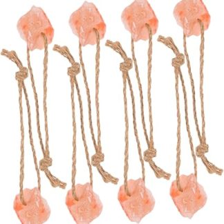 ERINGOGO 8pcs Natural Mineral Salt Blocks for Livestock Horse Deer Cattle Sheep Goat Hanging Rope Salt Lick Chew Snacks