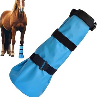 Tendon Support - Hoof Boot, Medical Soak Bucket for Abscess, Heavy Duty Vinyl Bag with Anti-Slip Base, Horse Supplies for Show Preparation, Protective Wrap for Farrier Work