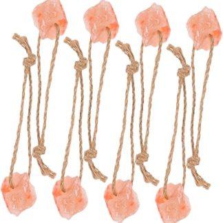 Sosoport 8pcs Natural Pink Salt Lick Blocks for Horses Cattle Deer Livestock Weather Resistant Mineral Chew Treats for Outdoor Farm Use Supports and Growth