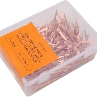 250 Pcs -Plated Horseshoe Studs, Rust-Resistant and Durable, 47.5mm E4, Suitable for Horse Hoof Health Care (51mm E5)