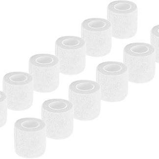 TOPINCN 12 Pack Animal Elastic Bandage Hoof Trimming Livestock Cattle 4.5M Veterinary Sports Livestock Health Supplies (White)