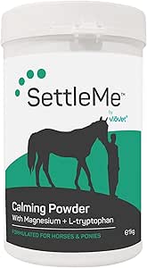 VioVet SettleMe Calming Powder for Horses & Ponies, 1kg Tub, with Magnesium, L-tryptophan, Vitamin B1, Prebiotics, for Anxiety & Tension Management