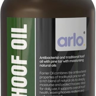 arlo. Farrier Hoof Oil with Stockholm Tar 500ml – Antibacterial Moisturising Treatment for Horses – Nourishes Dry, Cracked Hooves – Traditional Farrier Care Conditioner
