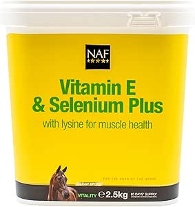 NAF Vitamin E and Selenium 2.5kg – Antioxidant Supplement for Horses – Supports Muscle Health, Recovery & Immune Function – Ideal for Horses in Work or Low Grazing Conditions