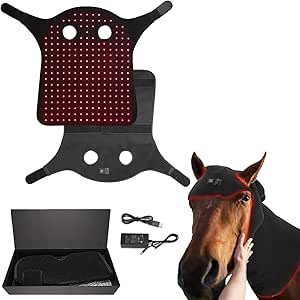 Red Light Therapy for Horses Head, Portable Wearable LED Red Light Therapy Device for Pain Relief & Repair Muscle, Infrared Horse Care Therapy Wrap for Horse Head and Neck M