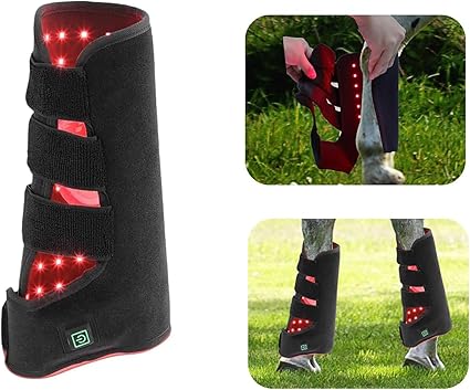 LED Red Light Therapy Device for Horse Hoof, LED Infrared & Red Light Horse Boots, Red Light Therapy for Horses, Alleviate Pain Caused by Vigorous Exercise in Horse Legs (1pcs)
