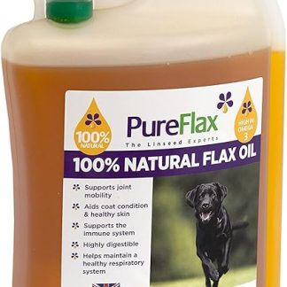 1 Litre Bottle 100% Natural Linseed Oil For Dogs With 200ml Free (1.2 litres)