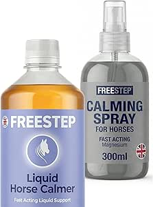 Liquid Composure with Calming Spray for Horses, Fast Acting Non Sedative Calmers for Stress, Anxiety and Spooking, Magnesium, Chamomile and Vitex