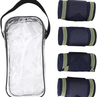 Horse Leg Bandage Set, 4pcs Elastic Bandage Wrap, Breathable Elastic Equine Wrap, Prevent Night Swelling, for Injury and Leg Support Training Exercising
