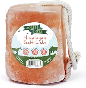 Himalayan Salt Lick 3.5kg | 100% Natural Equine Supplement, Digestion Support for Horses & Ponies, Ideal for Hydration & Electrolytes, Easy to Hang