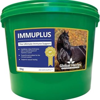 Global Herbs ImmuPlus for Horses Immune System & Recovery Support Herbal Supplement