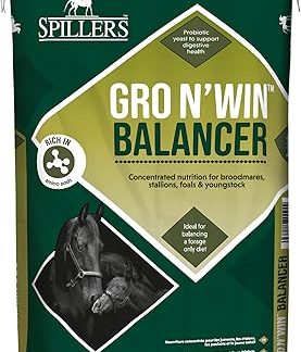 SPILLERS Gro N’ Win Balancer Horse Feed 20KG - Provides Balanced Diet for Broodmares, Stallions, Foals and Youngstock - Rich in Essential Amino Acids to Aid Growth and Muscle Development