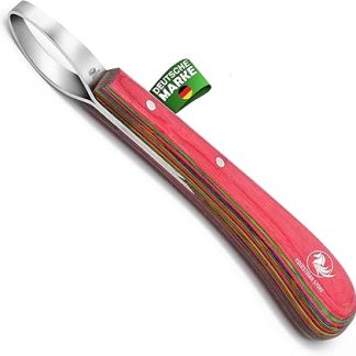 EQUESTRIAN STORE Double-Edged J2 Stainless Steel Hoof Trimming Loop Knife with Sheet Handle - Versatile Farrier Tool for Horse & Cow Hoof Care, Ideal for Farriers & Horse Owners (FLK-01)