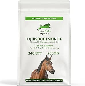 EquiSooth SkinFix for Horses | 240 Easy-Open Capsules - 4 Months Supply | Skin Health Support for Sweet Itch, Dry or Irritated Skin & Post-Itch Recovery | Made in the UK