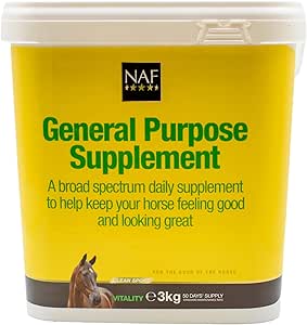 NAF General Purpose Supplement 3kg – Everyday Nutritional Support for Horses – With Vitamins, Minerals & Trace Elements – Promotes Health, Condition & Vitality