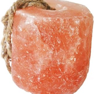 Horses Lick Natural Pink Salt, Natural shape salt with strong hanging Rope | Suitable for all Animals | 1-2KG