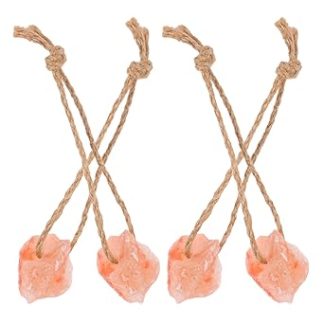Luxshiny Natural Pink Salt Lick Blocks for Horses, Deer, Cattle and Livestock 4pcs (30-50g Each) Natural Mineral Salt Blocks for Animal Health and Nutrition