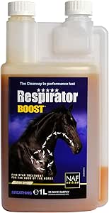 NAF Five Star Respirator Boost 1L – Advanced Respiratory Support for Horses – With Eucalyptus, MSM & Natural Antioxidants – Promotes Lung Health & Clear Breathing