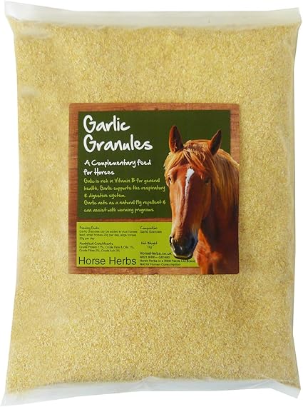 Garlic Granules 3kg | 100% Natural Digestion Support Supplement for Horses & Ponies, Fly Repellent