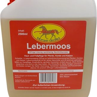 Scheidler horse-direkt Livermoss Extract, 20%, 2500 ml Refill Canister, Ready to Spray, Skin and Coat Care for Horses, Dogs and Accessories, Livermoss Extract, Made in Germany