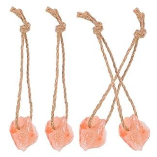 HEMOTON Natural Pink Salt Lick Blocks for Livestock 4pcs (30-50g Each) Mineral Salt for Horses Cattle Deer and Goats for Farm Animals