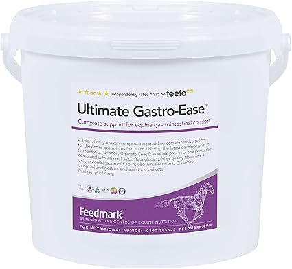 Ultimate Gastro-Ease | Complete Equine Support With Pre-, Pro- and Postbiotics To Optimise Digestion In Horses | 30 Days Supply | 3.8kg | 100% British Made | UFAS & BETA NOPS Accredited