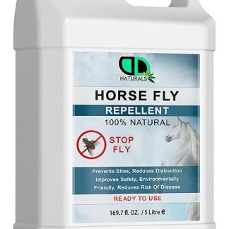 100% Natural Horse Fly Repellent Spray with Essential Oils – DEET-Free, Skin-Friendly, Multipurpose Protection for Horses & Ponies from Flies, Midges & Horseflies – Prevents Bites (5 Litre)