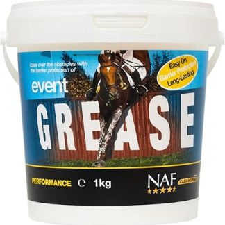 NAF Event Grease 1kg – Long-Lasting Protective Barrier for Horses – Ideal for Cross Country & Eventing – Water-Resistant Formula for Knock & Brush Protection – Easy to Apply