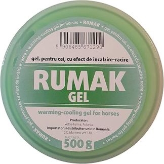 RUMAK Green warming-cooling gel for horses Camphor: antirheumatic, antifebril, antineural, anti-inflammatory (500g)